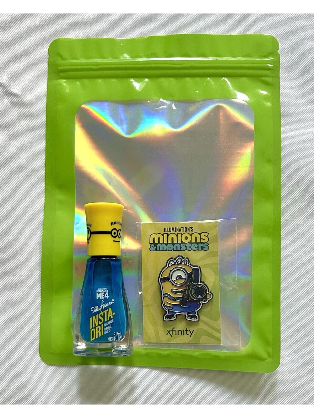 MINIONS & MONSTERS Collectible Movie Pin & Sally Hansen Minions Blue Nail Polish